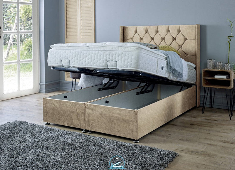 Marlon 5ft Kingsize Ottoman Bed Frame- Naples Grey