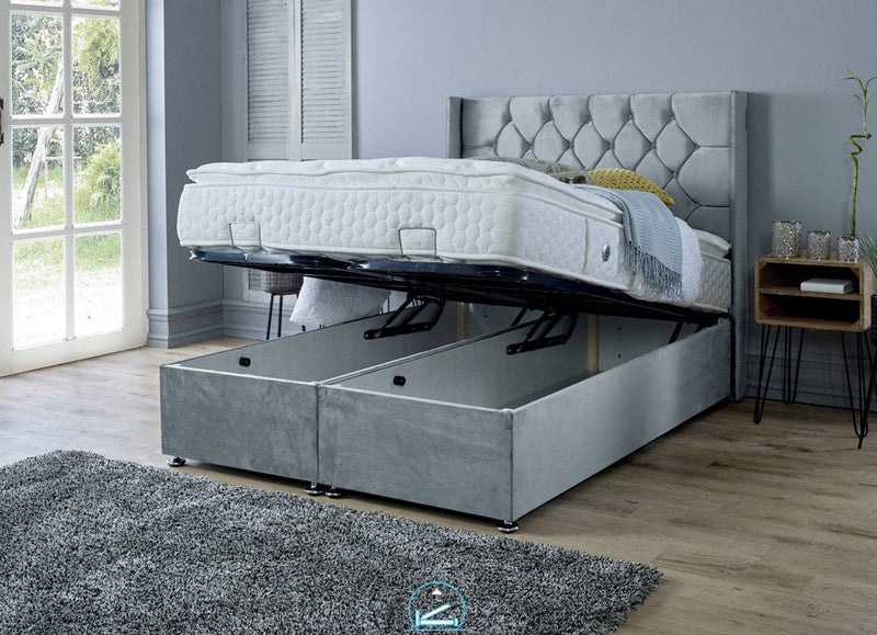 Marlon 6ft Superking Ottoman Bed Frame - Naples Sand