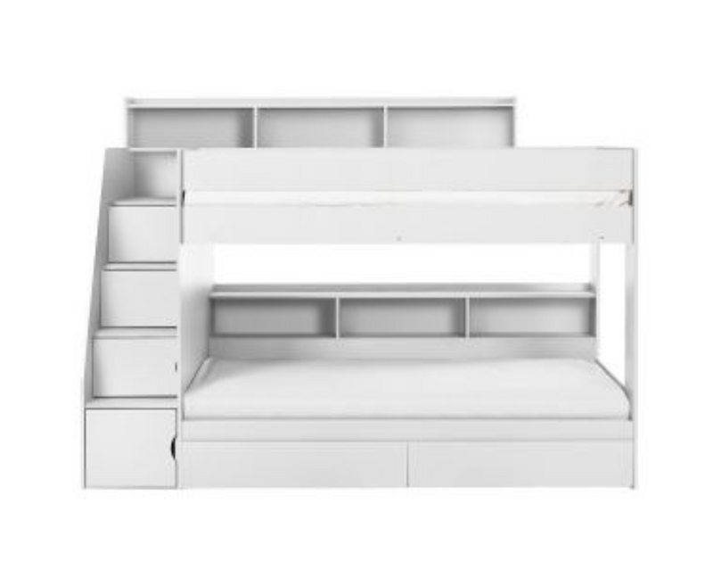 Cammy Staircase Bunk - White