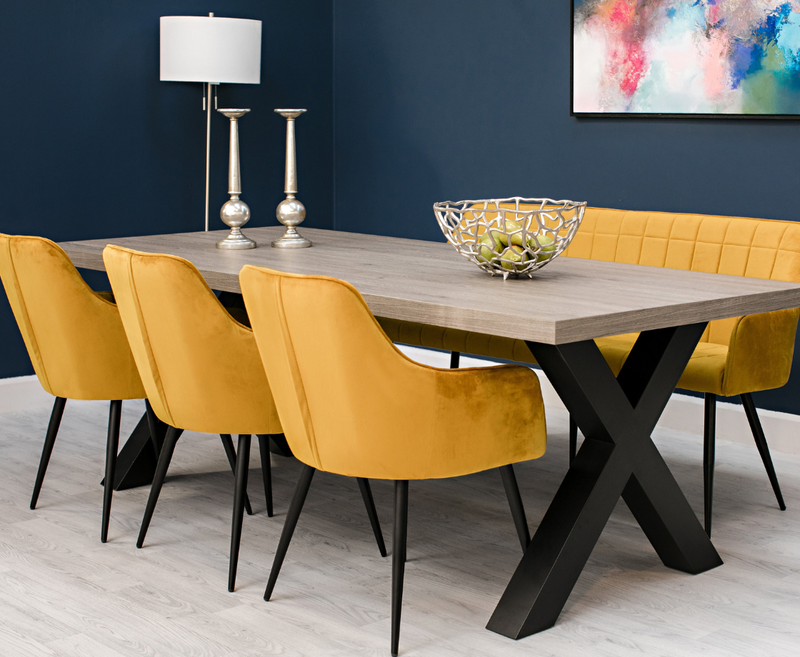 Dallas Dining Table 220 cm - Oak | Grey