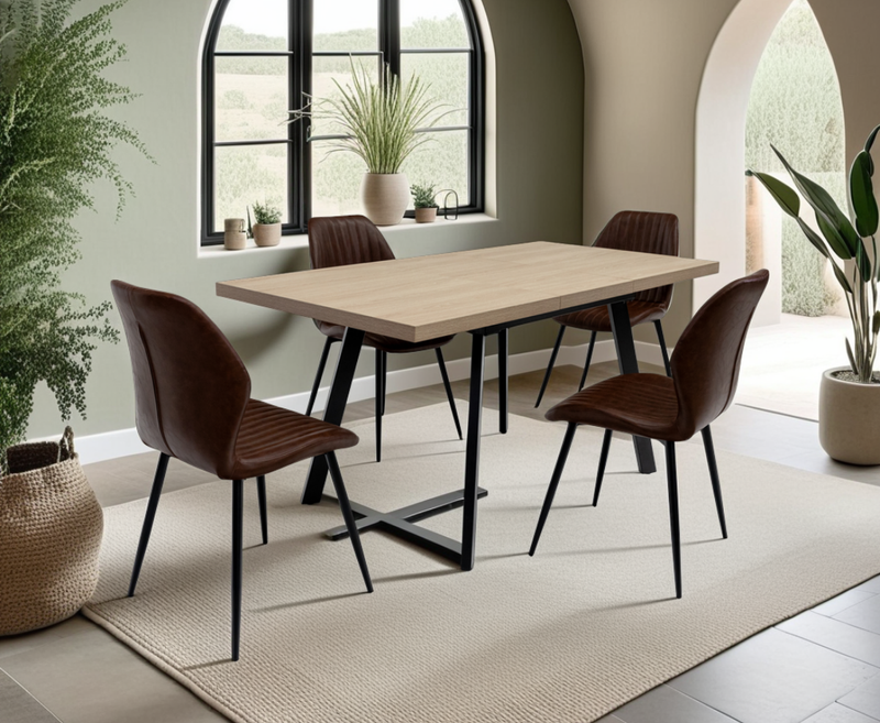 Dalton 1.2m Extending Dining Table - Light Oak