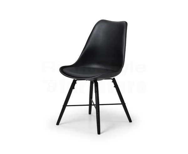 Harri Dining Chair - Black Seat & Black Legs