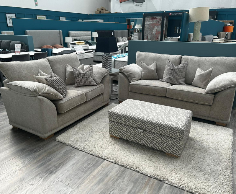 Hartshire 3+2 Seater Sofa Set - Grey