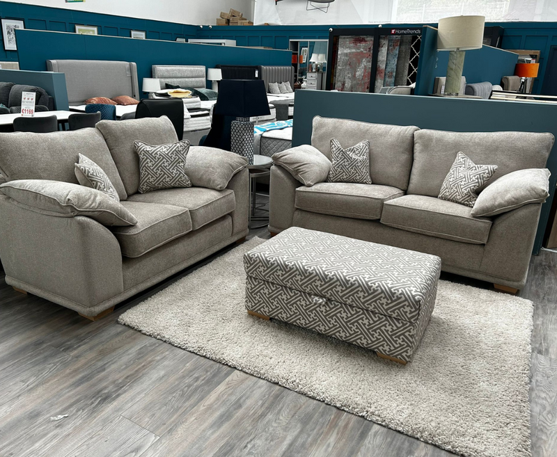 Hartshire 3+2 Seater Sofa Set - Grey