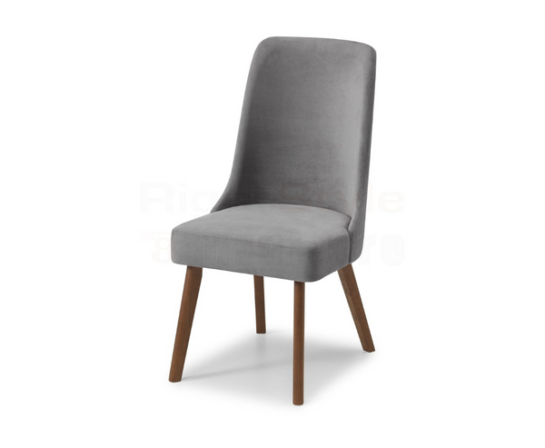 Hux Chenille Dining Chair - Dusk Grey