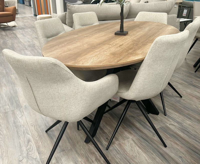 Manhattan 1.8m Oval Dining Set - Full Set