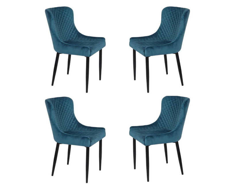 Manhattan 120cm Round Extending Dining Set - 4 Talia Chairs