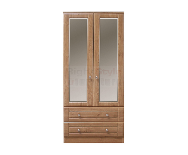 Nore 2 Door Hanging + Mirror 1000mm Wide Robe