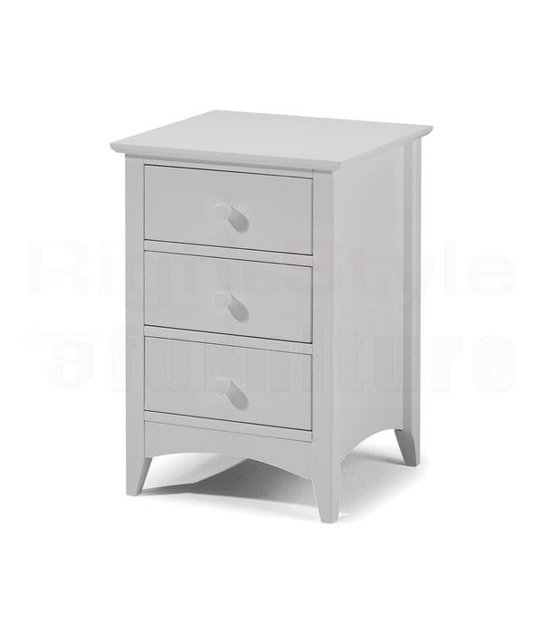 Opal 3 Drawer Bedside - Dove Grey