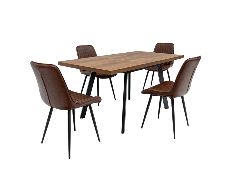 Panama 1.2m Extending Dining Table - Dark Oak