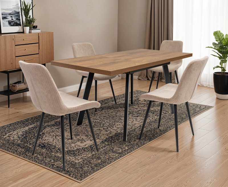 Panama 1.2m Extending Dining Table - Dark Oak