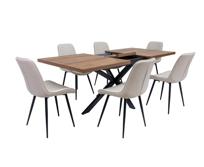 Panama 1.6m Extending Dining Table - Dark Oak