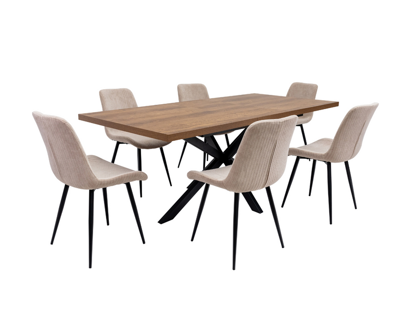 Panama 1.6m Extending Dining Table - Dark Oak