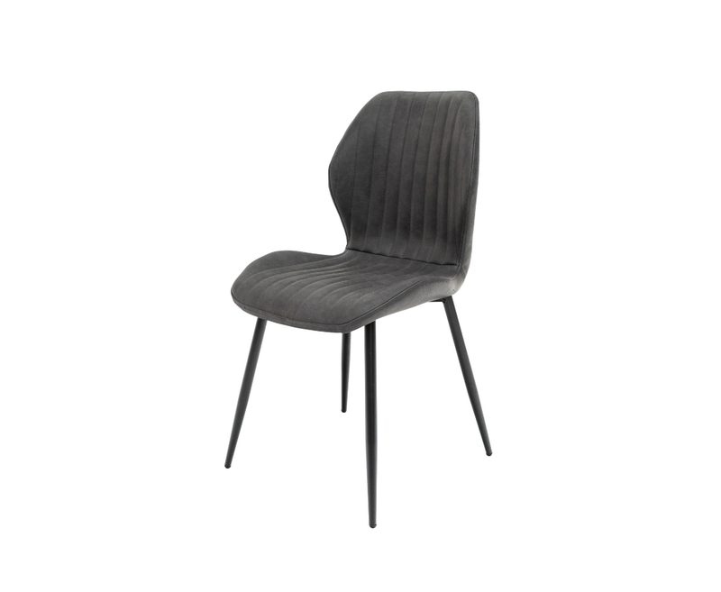 Sheldon Faux Leather Dining Chair - Charcoal