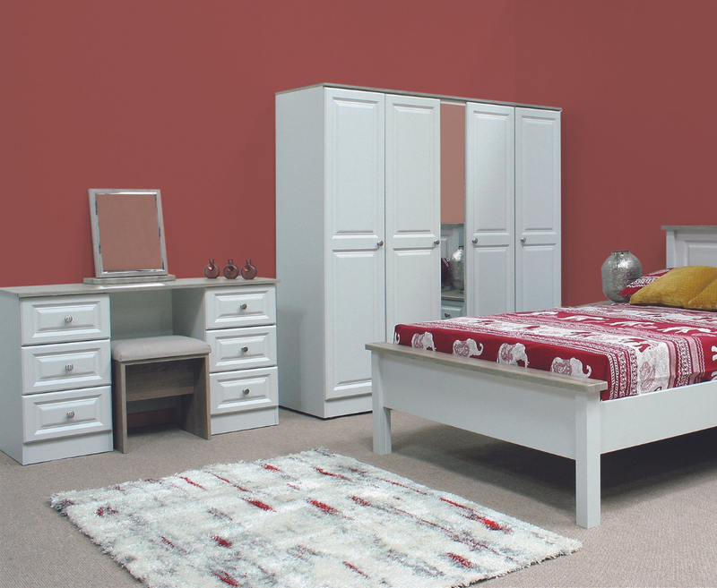 Trufflestone 1 Door Robe with Mirror + 2 Drawers