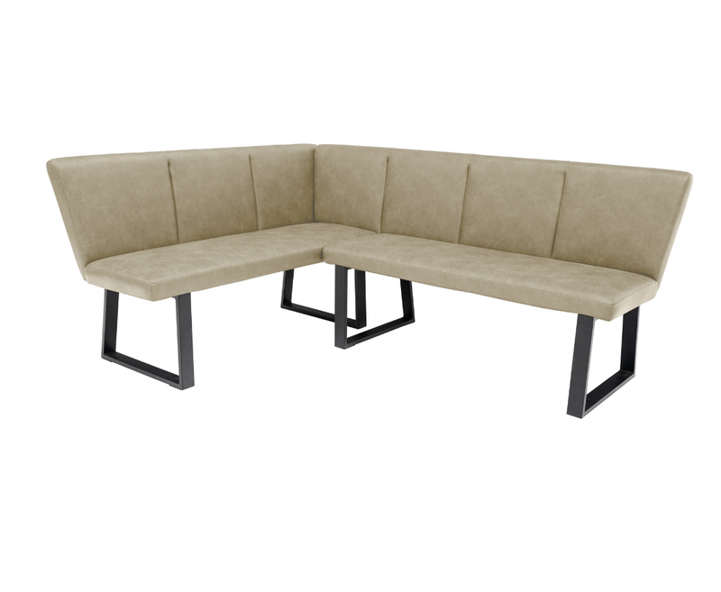 Westin Faux Leather Corner Bench - Stone