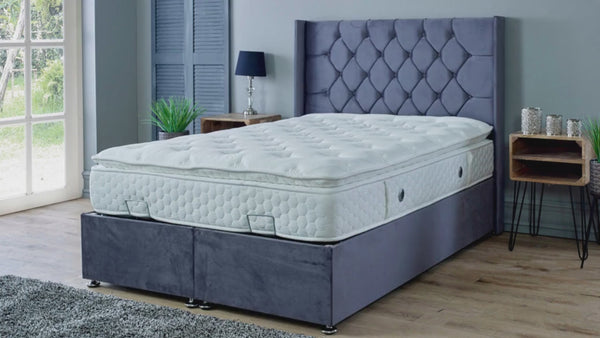 Marlon 3ft Single Ottoman Bed Frame- Velvet Steel