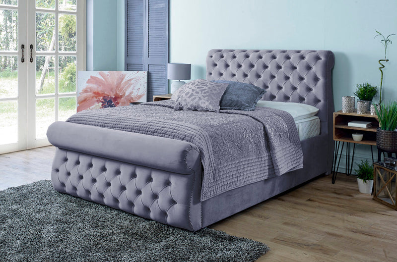 Alicante 4ft Ottoman Bed Frame- Velvet Grey