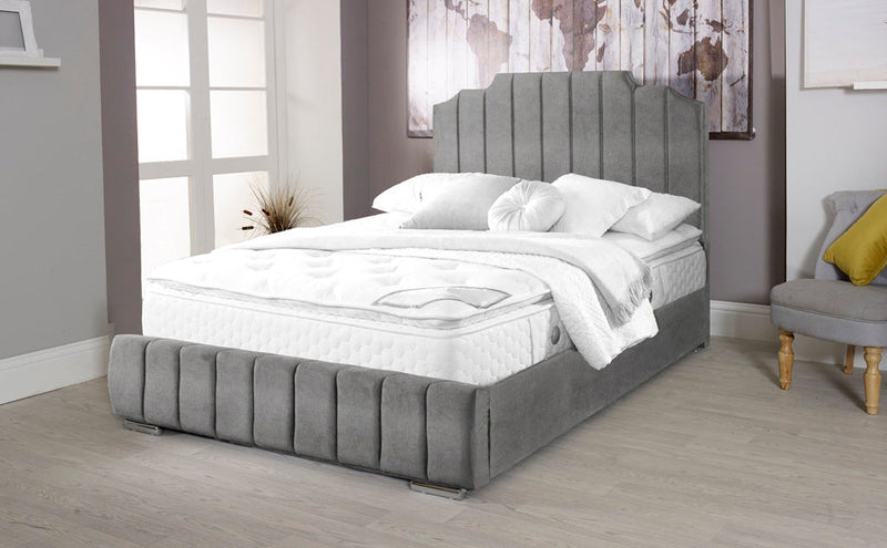 Art Deco 6ft Superking Bed Frame- Naples Silver