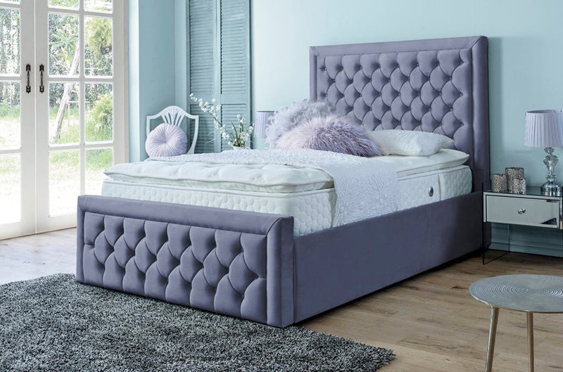 Lewis 4ft 6 Ottoman Bed Frame- Naples Silver