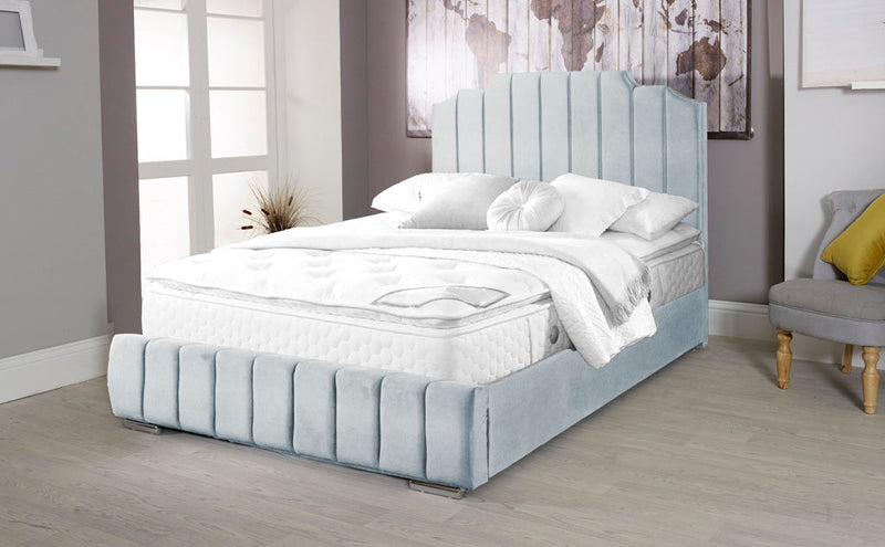 Art Deco 4ft Bed Frame- Naples Grey