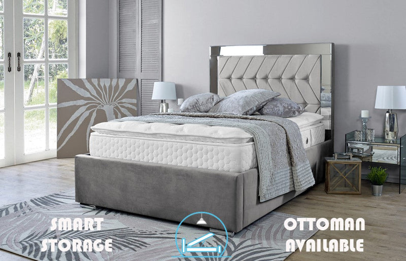 Parie 3ft Single Ottoman Bed Frame- Naples Grey