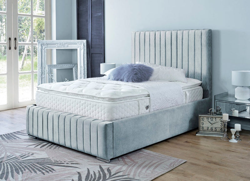 Turin 4ft 6 Ottoman Bed Frame- Velvet Grey