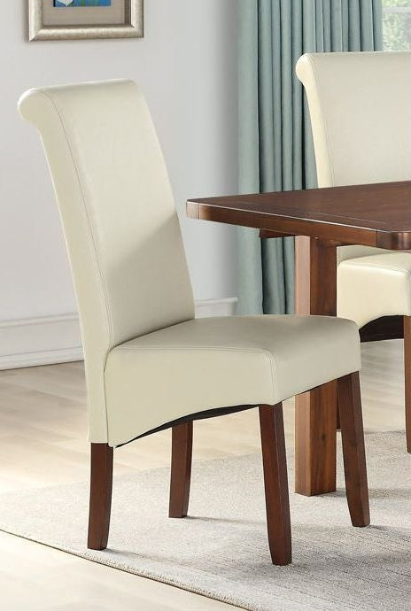 Sophie D/Chair Cream with Acacia Legs