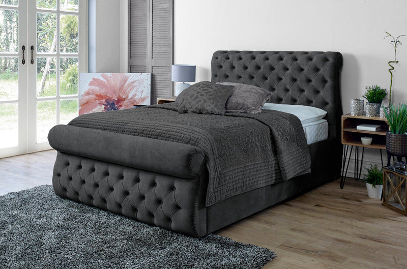 Alicante 5ft Kingsize Bed Frame- Velvet Black