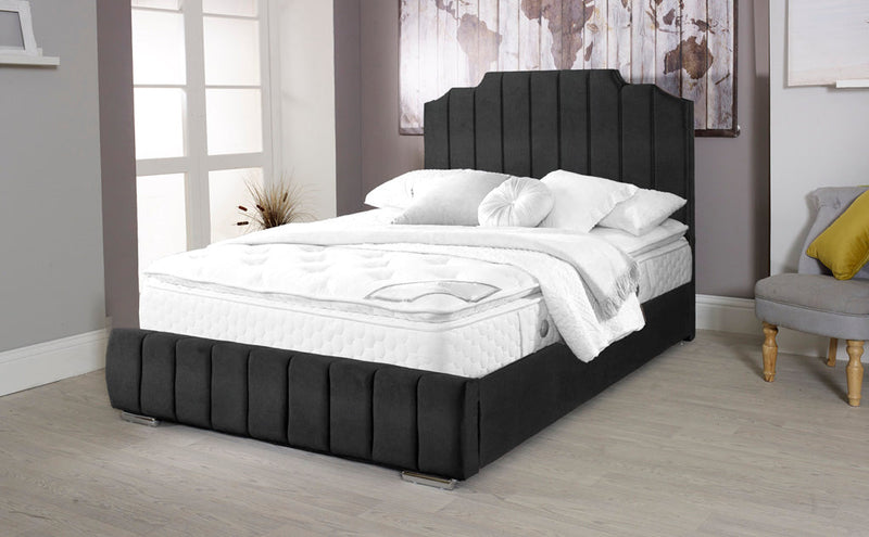 Art Deco 4ft Bed Frame- Naples Black