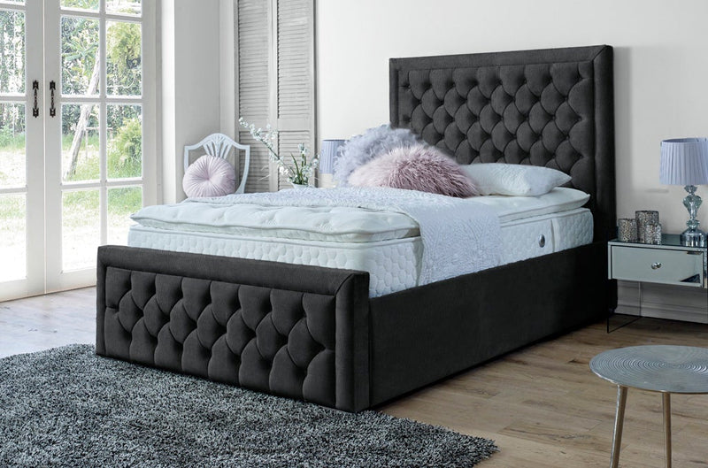 Lewis 6ft Superking Bed Frame- Velvet Pink