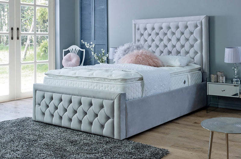 Lewis 3ft Single Ottoman Bed Frame- Velvet Pink