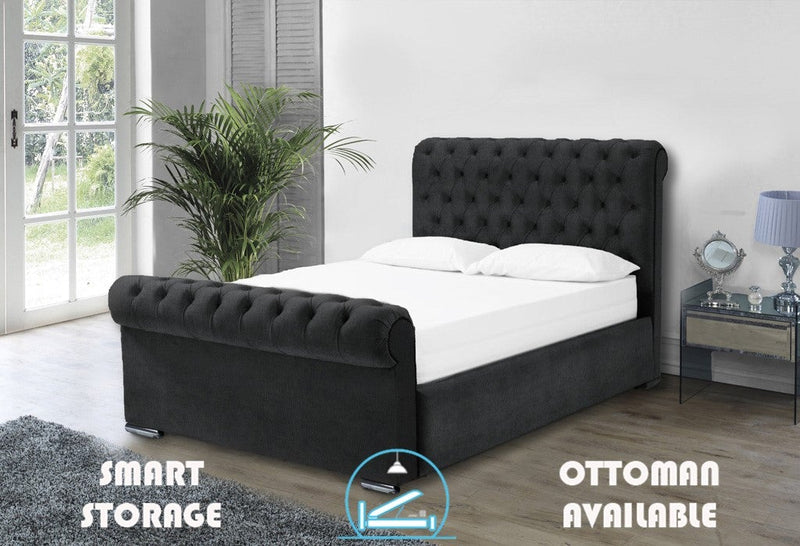 Benito 4ft Bed Frame- Velvet Black