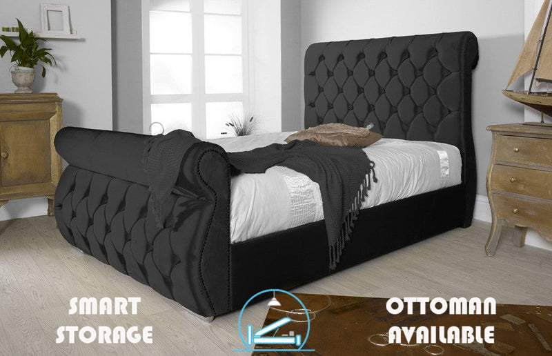 Chester 4ft Ottoman Bed Frame- Naples Black