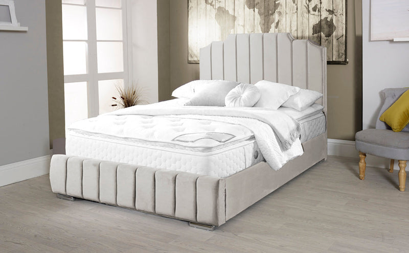 Art Deco 5ft Kingsize Bed Frame- Naples Grey