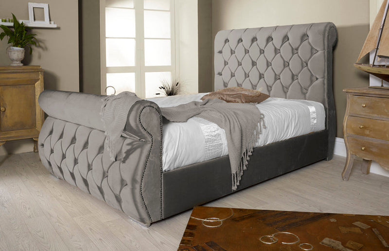 Chester 3ft Single Ottoman Bed Frame- Naples Silver