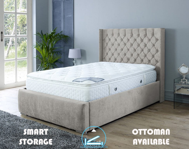 Rose 6ft Superking Ottoman Bed Frame- Naples Sand