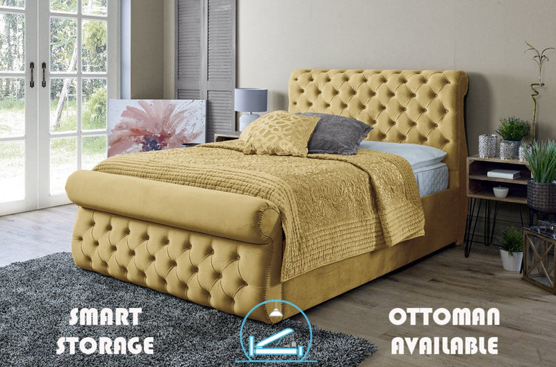 Alicante 4ft 6 Ottoman Bed Frame- Naples Sand