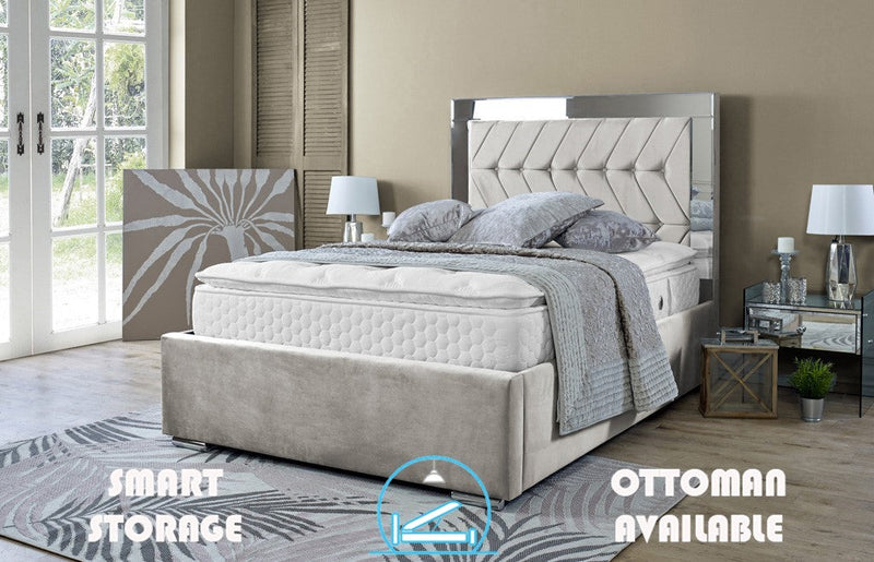 Parie 3ft Single Ottoman Bed Frame- Naples Grey