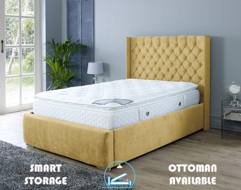 Rose 6ft Superking Ottoman Bed Frame- Naples Sand