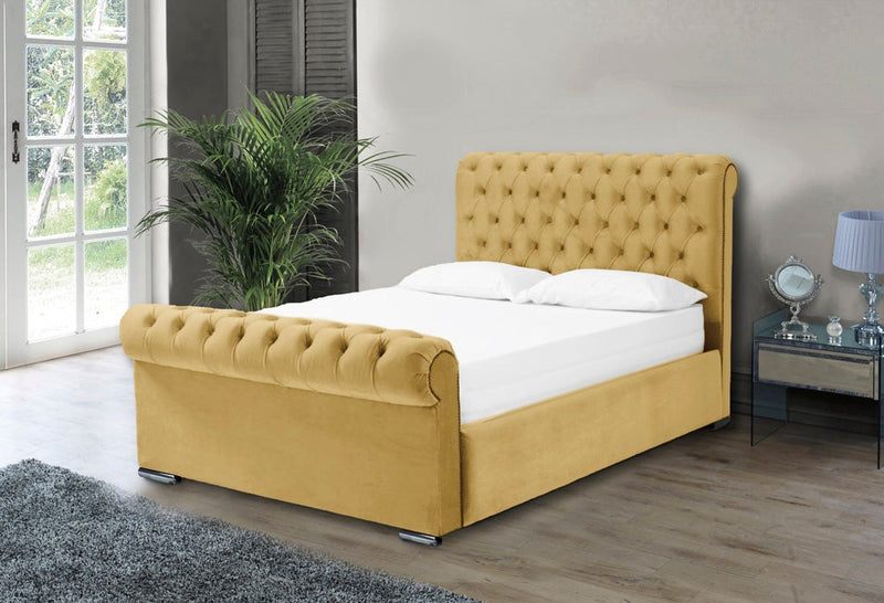 Benito 4ft Bed Frame- Velvet Beige