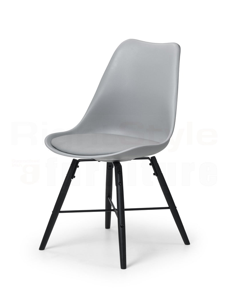 Harri Dining Chair - Black Seat & Black Legs