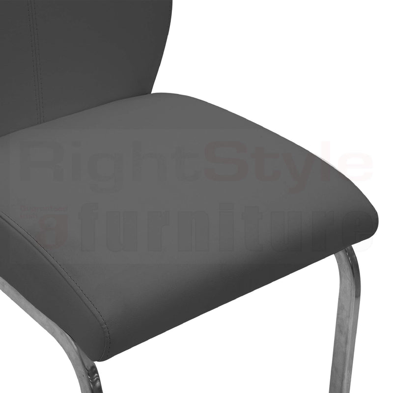 Set of 2 Irma Bar chairs, Brushed Steel Grey