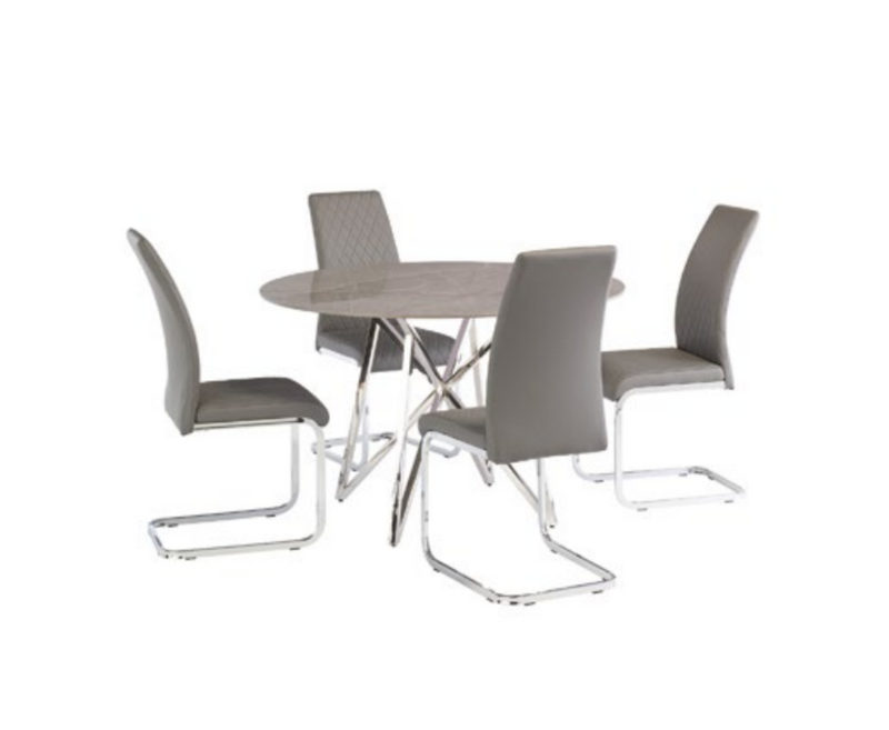 Jenn 1.2M Round Dining Table - Grey