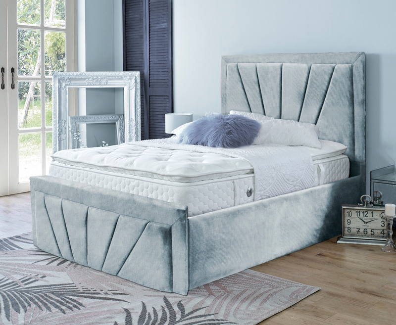 Starry 4ft Small Double Ottoman Bed Frame - Naples Grey