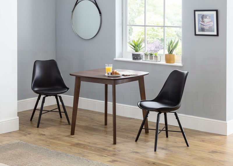 Harri Dining Chair - Black Seat & Black Legs