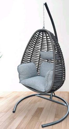 Oslo Metal Swing Chair - Dark Grey